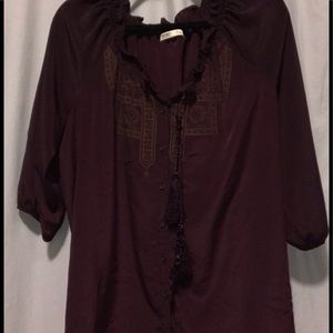 Old navy womens blouse XL burgundy